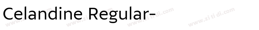 Celandine Regular字体转换